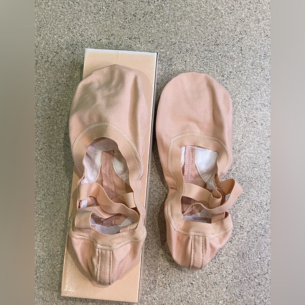 Bloch Pro Elastic Dance Ballet Slippers | Pink Canvas | Size 3.5